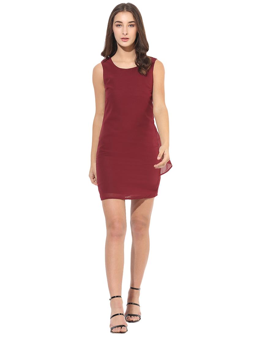 lace-up back sheath dress - 14845600 - Zoom Image - 1