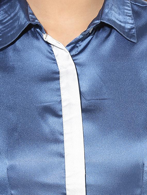 blue polyester regular shirt - 14845622 - Zoom Image - 4