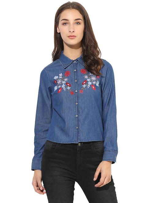 blue denim regular shirt - 14845625 - Standard Image - 1
