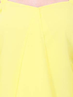 cold shoulder asymmetric polyester top - 14845636 - Standard Image - 5