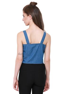 heather hues blue denim top - 14845639 - Standard Image - 3