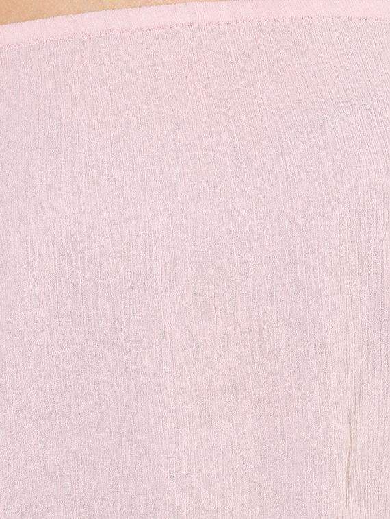 blush pink off shoulder cotton top - 14845686 - Zoom Image - 4
