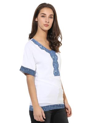 heather white& blue tunic - 14845695 - Standard Image - 2