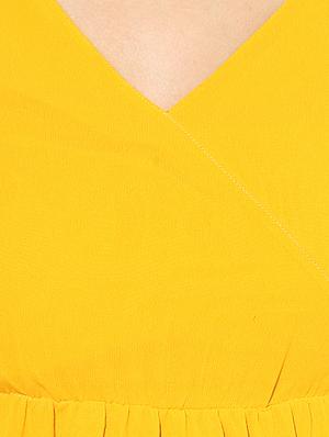 yellow solid rayon tunic - 14845697 - Standard Image - 4