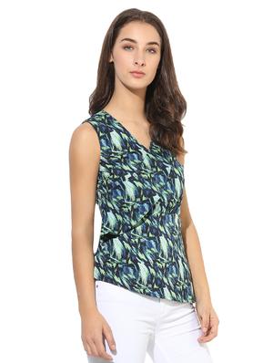 asymmetric hem poly crepe top - 14845702 - Standard Image - 2