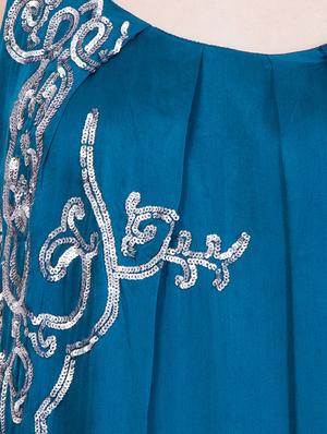 teal blue embellished dress - 14845710 - Standard Image - 4