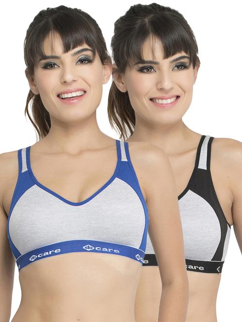 Set of 2 multi colored sports bras - 14846266 - Standard Image - 1