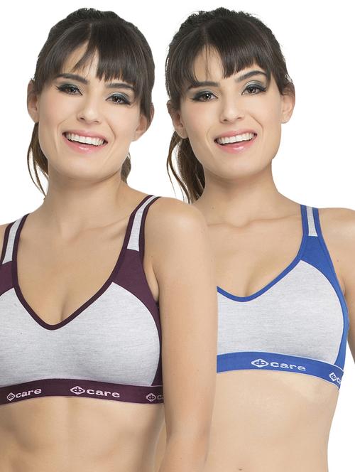 Set of 2 multi colored sports bras - 14846271 - Standard Image - 1