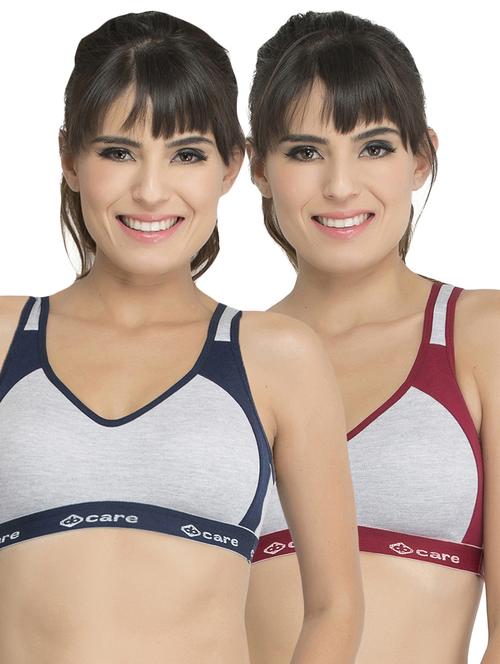 Set of 2 multi colored sports bras - 14846275 - Standard Image - 1