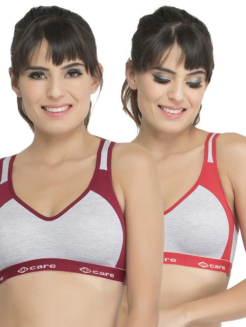 Set of 2 multi colored sports bras - 14846276 - Standard Image - 1