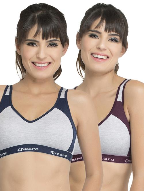 Set of 2 multi colored sports bras - 14846282 - Standard Image - 1