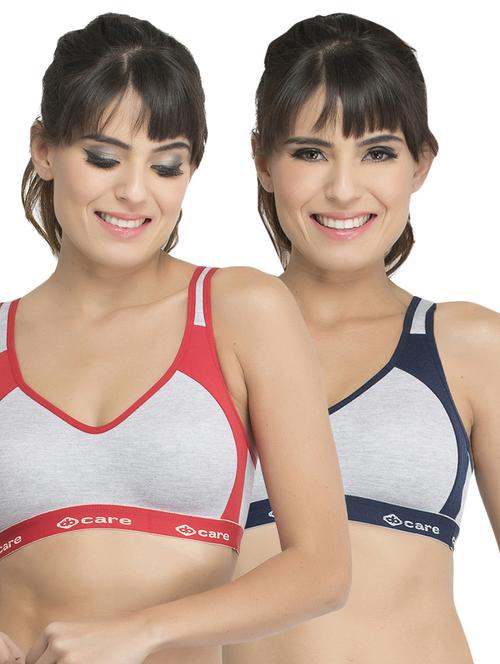 Set of 2 multi colored sports bras - 14846286 - Standard Image - 1