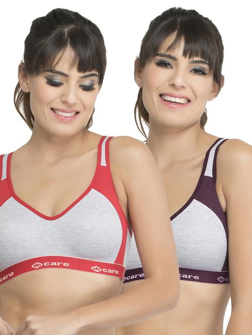 Set of 2 multi colored sports bras - 14846288 - Standard Image - 1