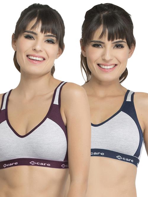 Set of 2 multi colored sports bras - 14846292 - Standard Image - 1