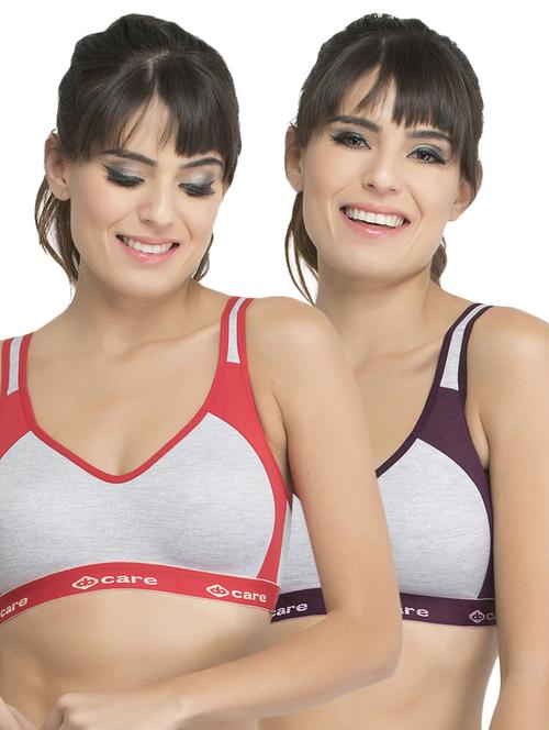 Set of 2 multi colored sports bras - 14846293 - Standard Image - 1