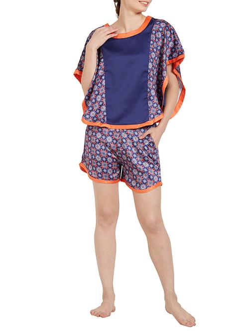 blue nightwear shorts set - 14847183 - Standard Image - 1
