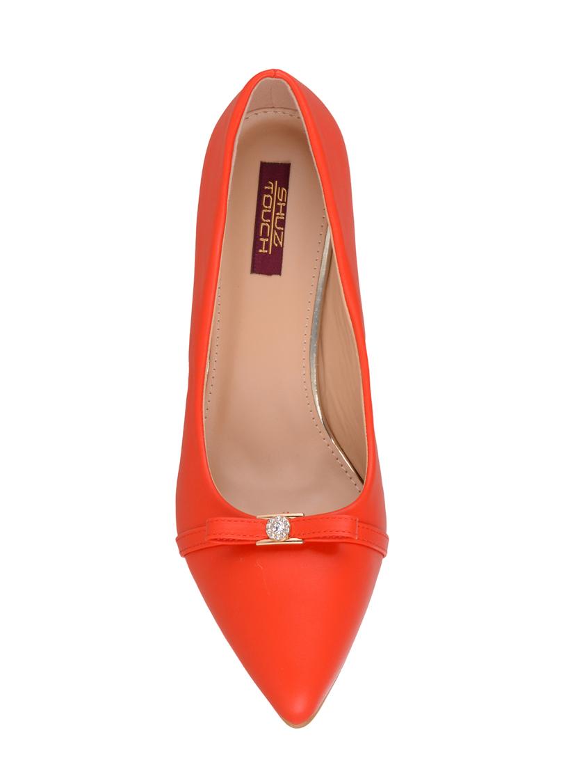 red fabric slip on pumps - 14847627 - Zoom Image - 4
