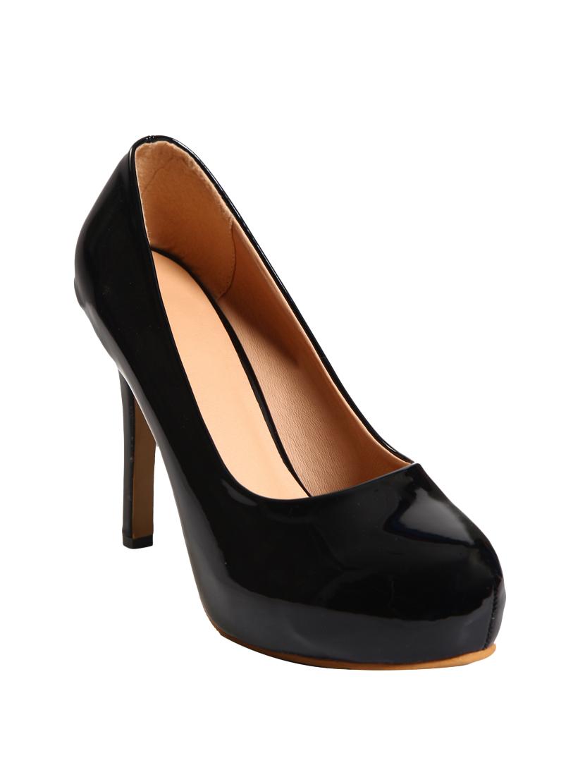 black patent slip on pumps - 14847937 - Zoom Image - 1