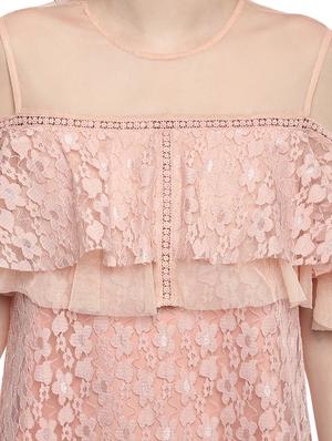 cold shoulder ruffled a-line dress - 14850171 - Standard Image - 5