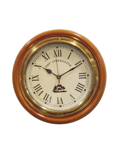 wooden vinatge wall clock - 14850490 - Standard Image - 1