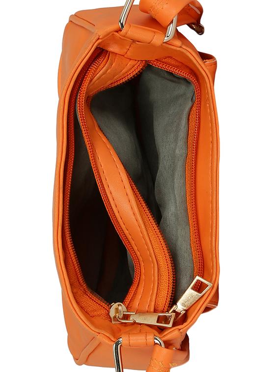 orange leatherette regular sling bag - 14850689 - Zoom Image - 3
