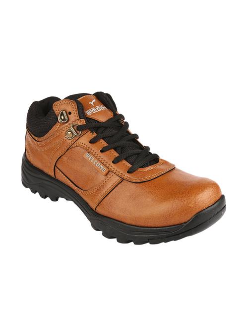 tan leatherette trekking shoe - 14852277 - Very Small Image - 1