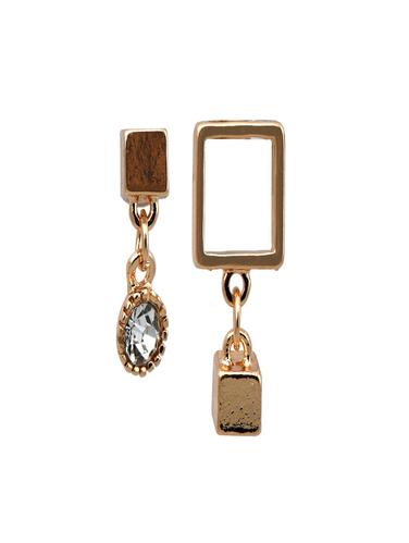 gold metal studs earring - 14852576 - Very Small Image - 1