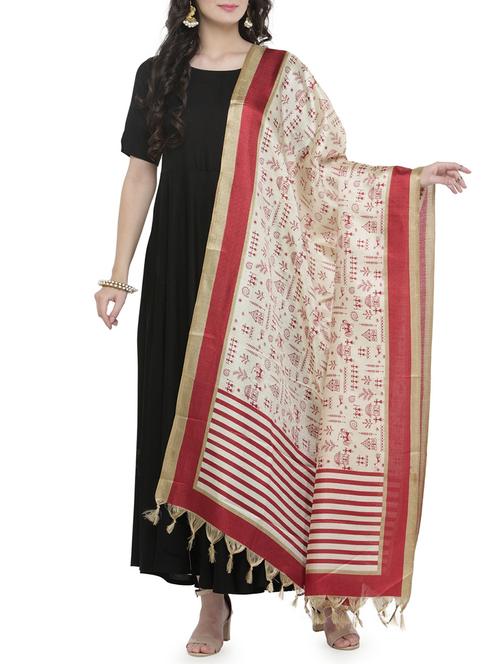 red art silk printed dupatta - 14852810 - Very Small Image - 1