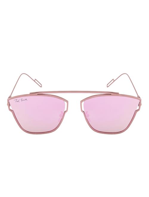 ted smith unisex aviator pink polarized sunglasses - 14853427 - Standard Image - 1