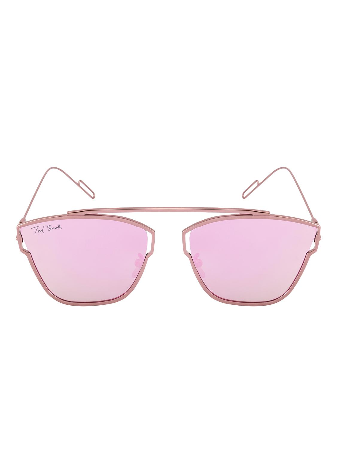 ted smith unisex aviator pink polarized sunglasses - 14853427 - Zoom Image - 1