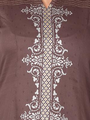 brown cotton aline kurta - 14853891 - Standard Image - 4