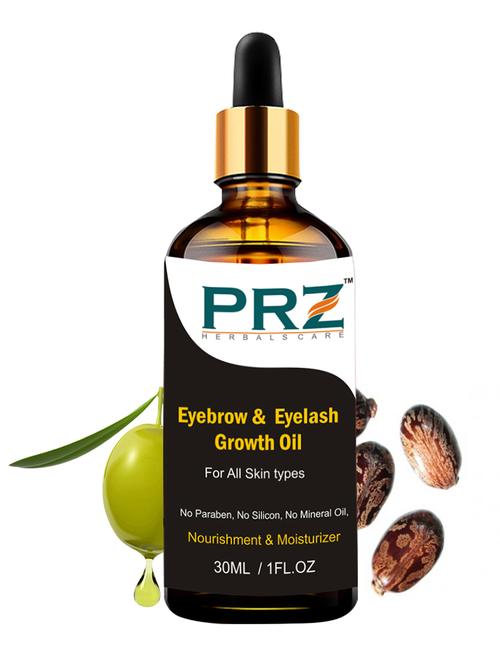 PRZ Eyebrow & Eyelash Growth Oil For Women - 100% Pure Natural (30ml) - 14854073 - Standard Image - 1