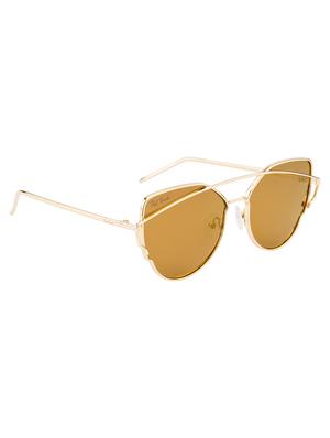 ted smith women cat-eye gold polarized sunglasses - 14855050 - Standard Image - 2