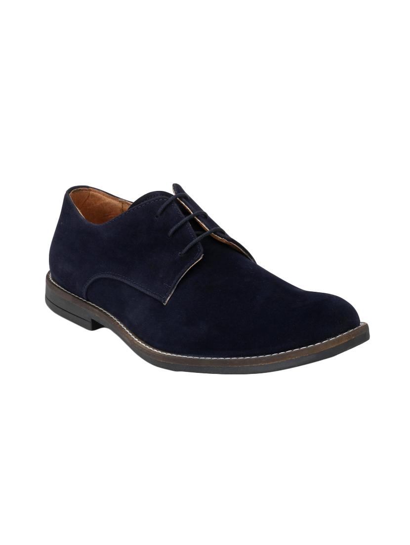 blue suede lace-up derby - 14855404 - Zoom Image - 1