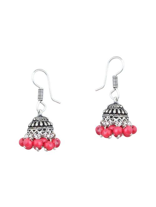 silver brass jhumka earring - 14858225 - Very Small Image - 1