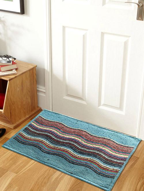 polypropylene blue doormat with anti skid backing 15 x 23 inch - 14860198 - Standard Image - 1