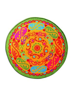 rangoli round nylon mat - 30"x30" - 14860846 - Standard Image - 2