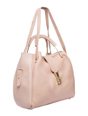 pink leatherette (pu) combo tote - 14861565 - Standard Image - 5