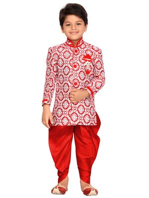 red jute kurta set - 14861905 - Standard Image - 4