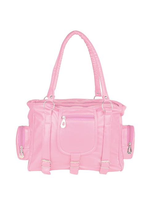 pink leatherette handbag - 14863359 - Standard Image - 1