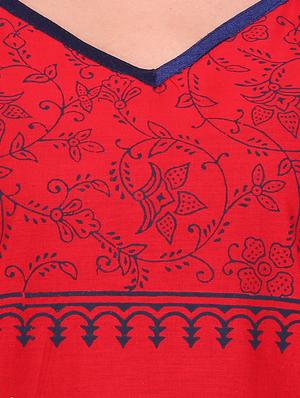 rerdcolored cotton straight kurta - 14863415 - Standard Image - 4