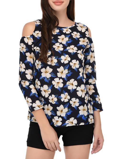 black floral top - 14864289 - Standard Image - 1