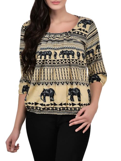 multi colored blouson top - 14864308 - Standard Image - 1