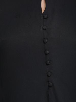 black crepe high-low kurta - 14865084 - Standard Image - 4