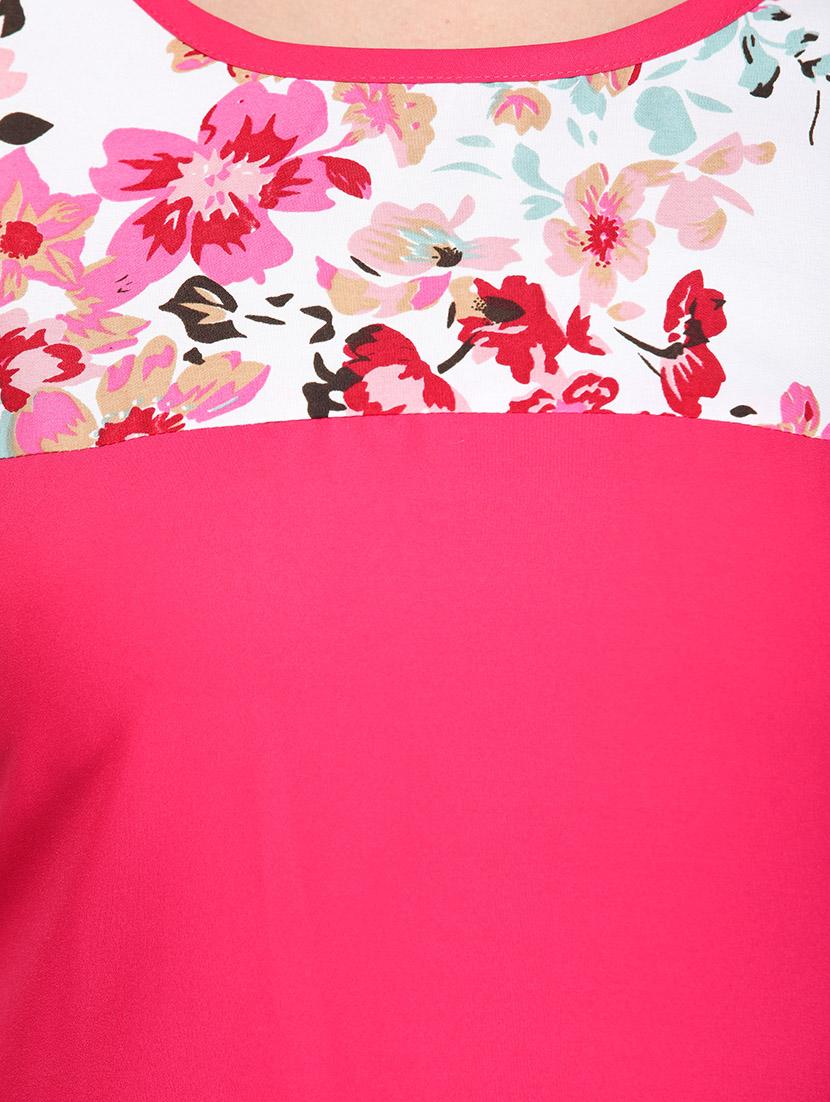 pink crepe straight kurta - 14865087 - Zoom Image - 4