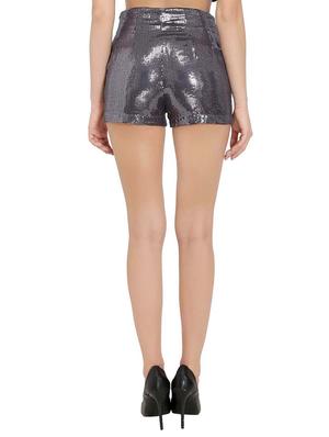 grey sequin hot pants shorts - 14865207 - Standard Image - 3