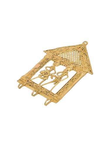 Brass Indian Culture Square Shape Key Holder Bastar Art Handicrafts Product - 14865712 - Very Small Image - 1