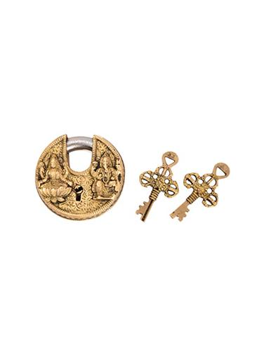 Brass Lock With Key Handicrafts Product - 14865713 - Very Small Image - 1
