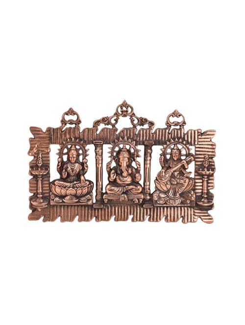 Decorative Black Metal Ganesh,Laxmi,Sarsawati Wall Hanging Handicrafts Product - 14865756 - Standard Image - 1