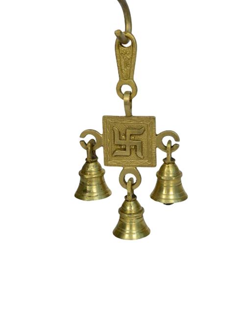 Brass Wall Hanging Svastik Bell Handicrafts Product - 14865764 - Very Small Image - 1
